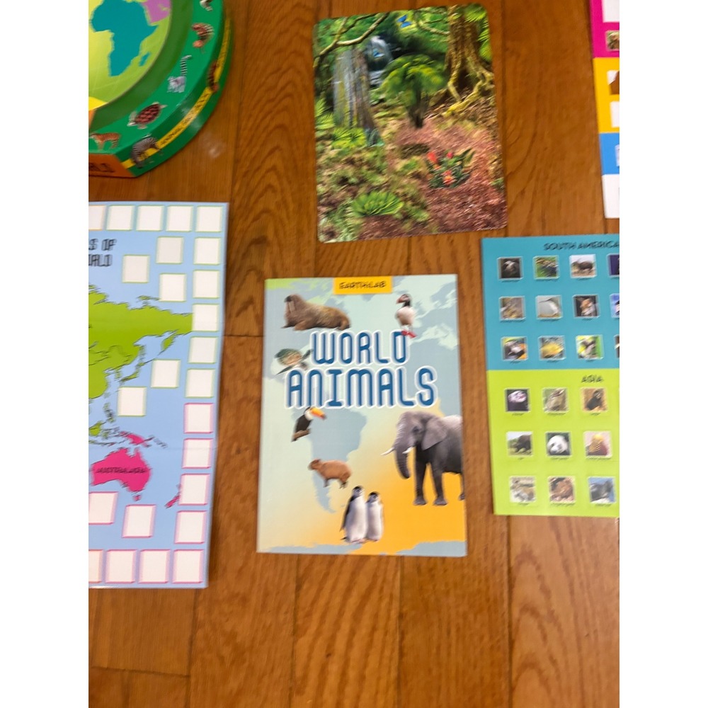 Earth Lab World Animals Educational Learning Kit Map‎ Stickers Booklet Multi - Picture 7 of 11